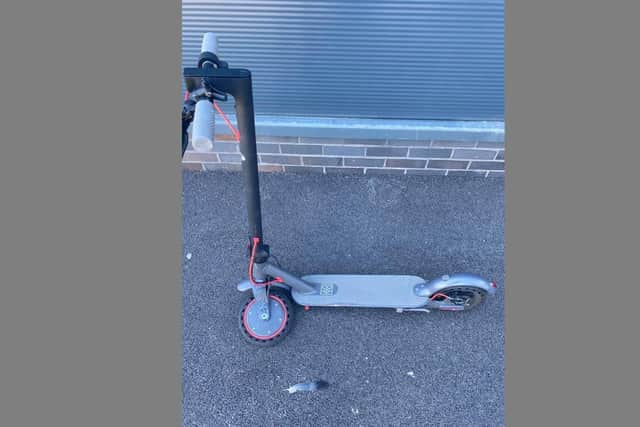 Portsmouth police posted an image of this scooter on Facebook after a crash in London Road, Hilsea, on April 23.