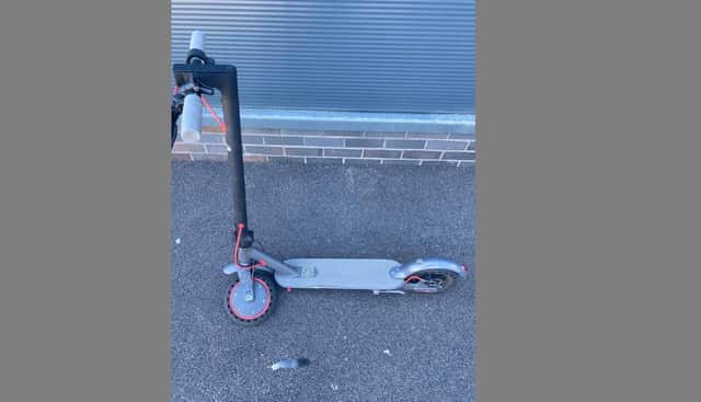 Portsmouth police posted an image of this scooter on Facebook after a crash in London Road, Hilsea, on April 23.