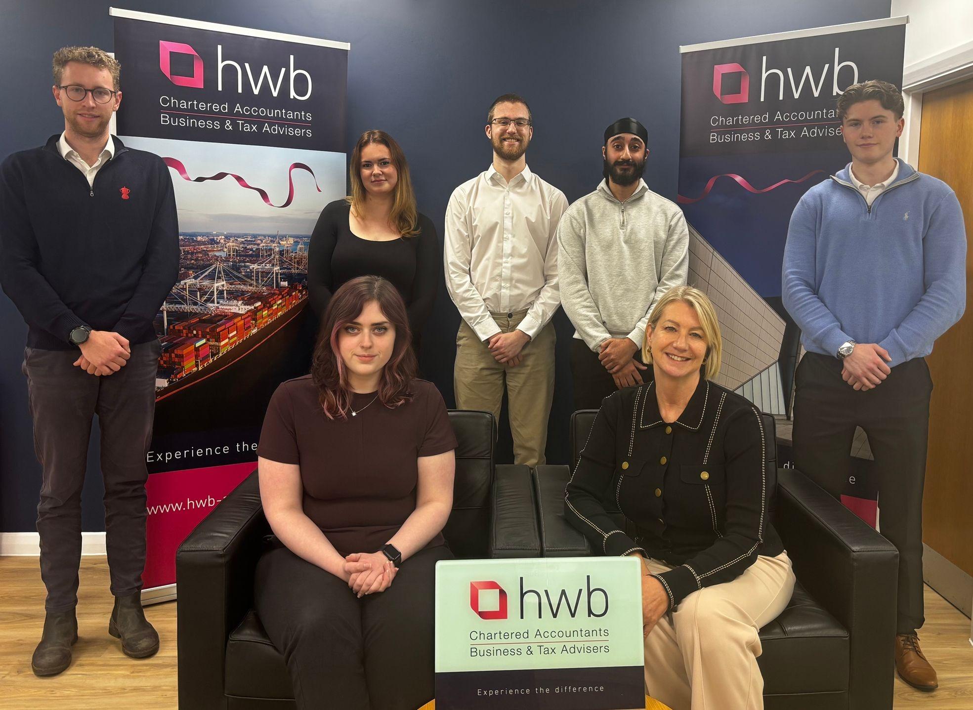 Six new trainees join HWB as accountancy firm expands team