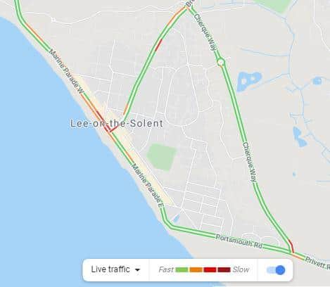 Traffic in Lee-on-the-Solent. Picture: Google Maps