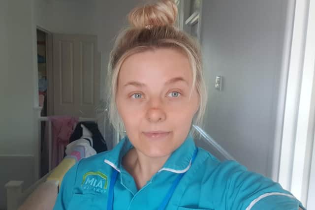 Care worker Ellie Pill, 24, from Fareham made an uplifting video of artwork from across the area
