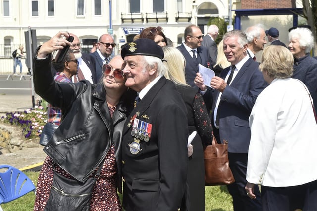 The annual D-Day memorial service took place at the D Day Stone near Canoe Lake, Southsea, on Thursday, June 6, 2024, to commemorate 80 years. Picture: Sarah Standing (060624-4038)