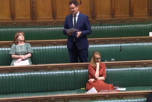 Stephen Morgan, Portsmouth South MP, pictured during the debate into GP and dental care access at the Houses of Parliament.