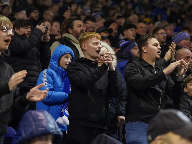 Pompey fans - loud and proud as always!