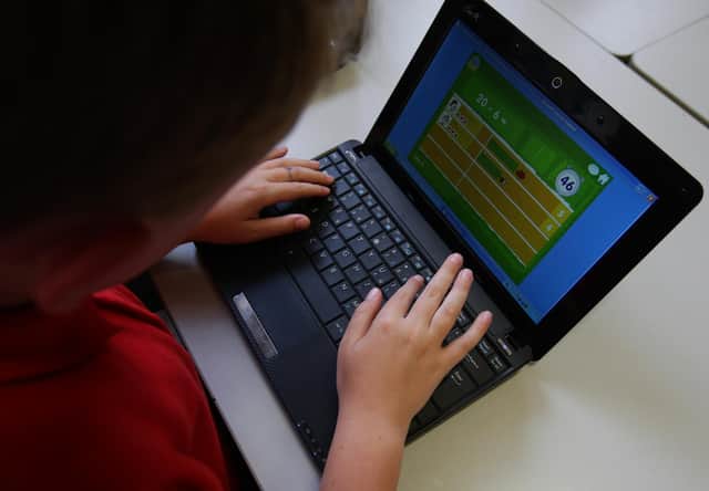 The government has so far provided 1,818 laptops for disadvantaged children across the city.