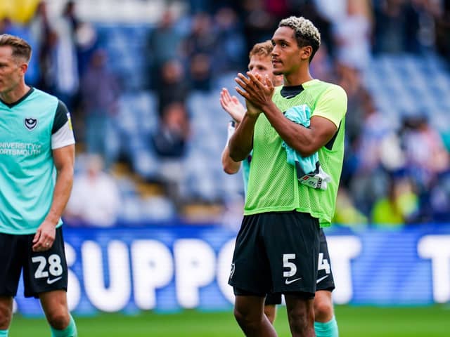 Haji Mnoga has put last season's demoralising loan spell at Bromley to enjoy a strong pre-season with Pompey. Picture: Malcolm Bryce/ProSportsImages