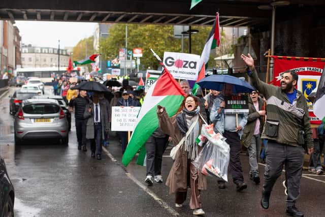 Protesters on a previous march in Portsmouth.