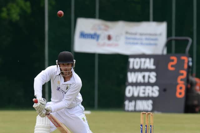 Ryan Burl in batting action for Sarisbury. Picture: Paul Jacobs