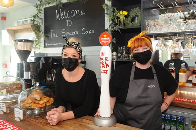 Sisters Sarah and Abby Simmons officially opened Sisters Cafe in Marmion Road, Southsea, on Saturday
