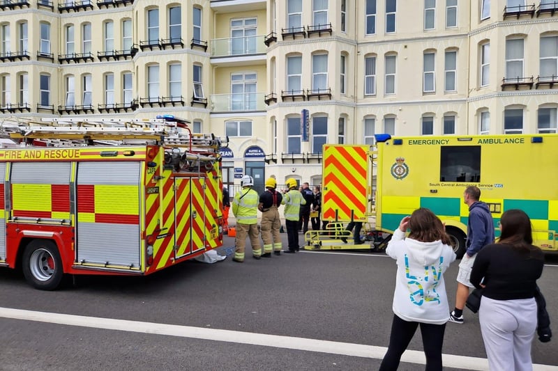 Scaffolding incident involving a man at St. Helen’s Parade in Southsea