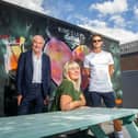 Kingsley's owner Steve Kingsley, manager Mary Foskett and Gianni Shipp from Circolo Pizzeria at Kingsley's new beer garden 
Picture: Habibur Rahman