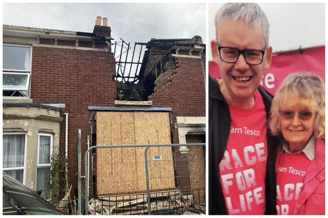 Gary and Denise whose house in Nelson Avenue exploded in Portsmouth