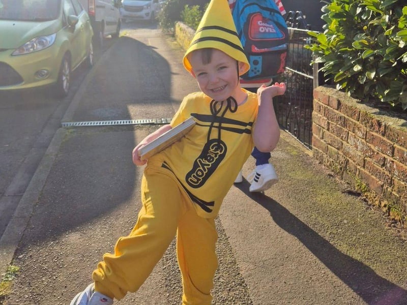 This crayon outfit is brilliant - Happy World Book Day!