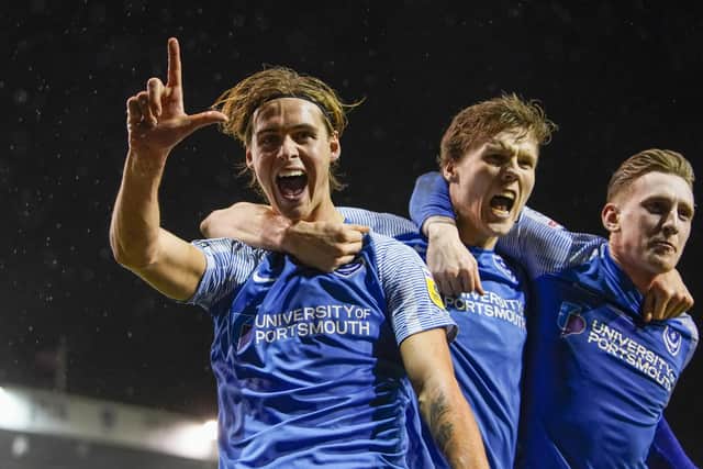 This Ryley Towler's goal celebration picture was at the centre of the Pompey tweets