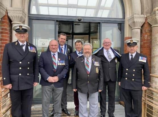 Falklands war veterans at Fort Nelson, as the historic site opens a free exhibition marking the 40th anniversary of the conflict.