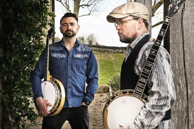 Damien O’Kane (left) and Ron Block play WemsFest (Chidham village hall) July 4, 2022