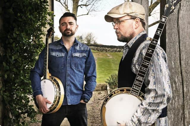 Damien O’Kane (left) and Ron Block play WemsFest (Chidham village hall) July 4, 2022