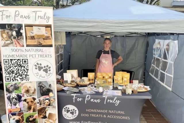 Owner of For Paws Truly, Chloe Wheeler, which has been shortlisted in the UK’s funniest small business name competition.