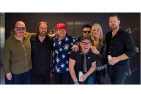 Dr Hook Starring Dennis Locorriere (second from left) are at Portsmouth Guildhall on September 9, 2022
