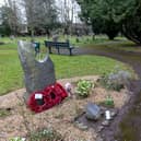Alan Mak MP pays his respects at the Holocaust Memorial in Havant Cemetery