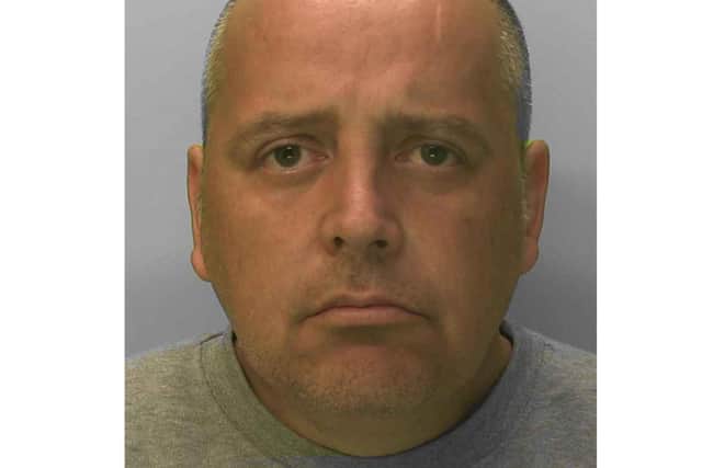 James Beaney, 45, of Gravits Lane, Bognor Regis, has been sentenced to four years at Portsmouth Crown Court after impersonating a police officer in a series of distraction burglaries.