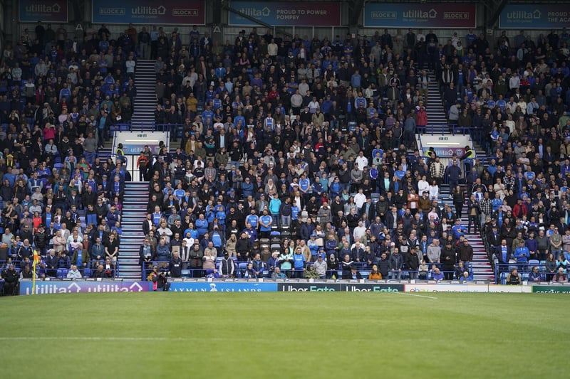 Blues fans were out in force for Pompey's final game of the season against Wycombe