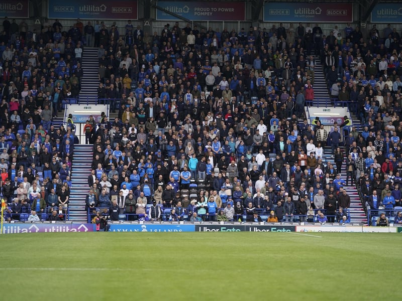 Blues fans were out in force for Pompey's final game of the season against Wycombe