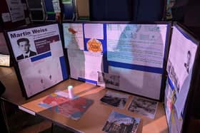 One of the displays at the Holocaust Memorial Event