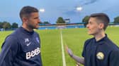 James Interviewing Pompey Manager John Mousinho at Privett Park