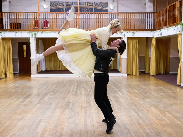 Pictured is: Poppy Bailey playing Sandy DumbrowskiJacob Bailey playing Danny ZukoPicture: Keith Woodland