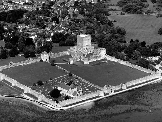 Portchester Castle from the air. Undated Picture: Costen.co.uk