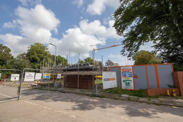 Work being carried out to build a new care home for Royal Navy veterans, Admiral Jellicoe House in Locksway Road, Portsmouth on 11 August 2021. Picture: Habibur Rahman