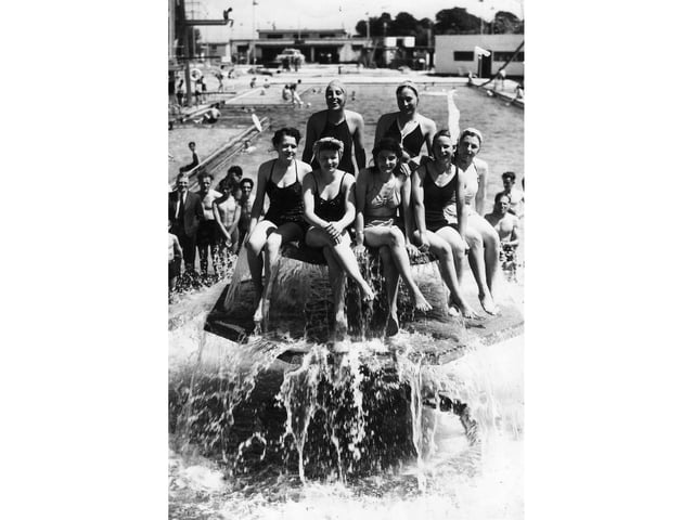 Swimmers at Hilsea Lido