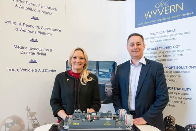 Amanda Martin MP Portsmouth North and Mark Downer CEO Griffon Marine