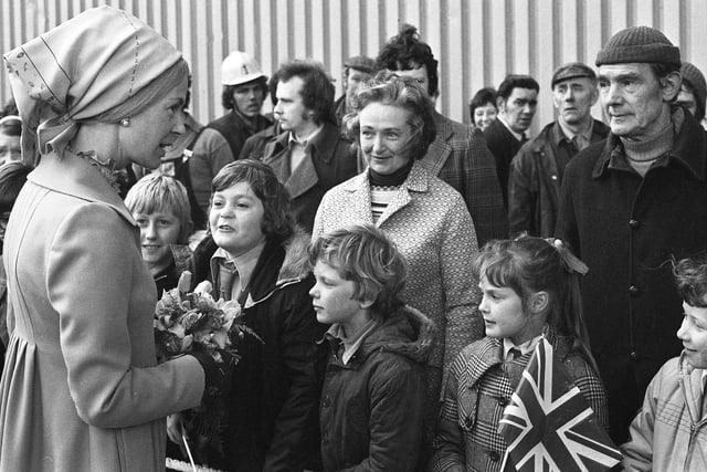 The Duchess of Kent was in Sunderland to unveil a plaque to mark the opening of the new berth at the Southwick shipyard of Austin and Pickersgill. Are you in the photo taken in March 1978?