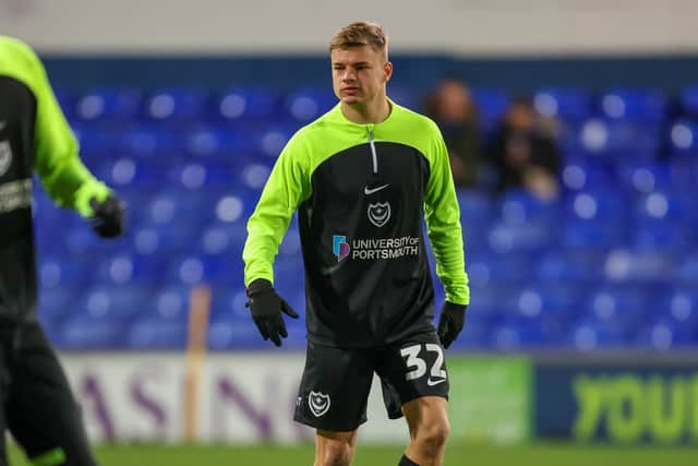 Pompey youngster Dan Gifford has scored five goals in 11 matches since rejoining the Rocks on loan at the end of November. Picture: Simon Davies/ProSportsImages