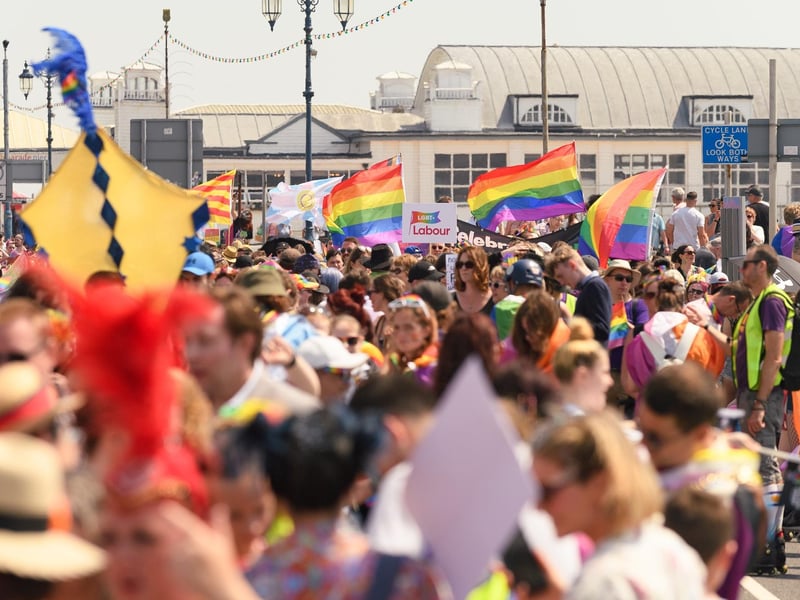 Pictured is: Flags at the Portsmouth Pride parade.
Picture: Keith Woodland