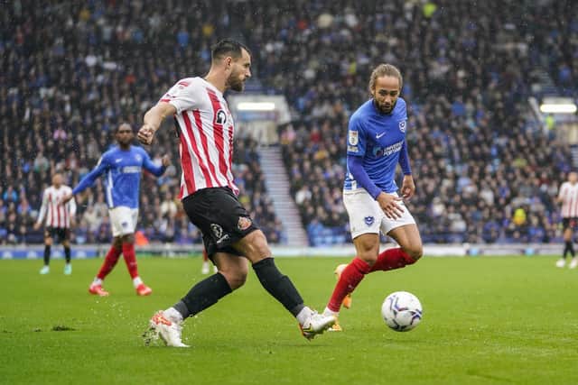 Marcus Harness opened the scoring for Pompey in the 4-0 demolition of League One leaders Sunderland. Picture: Jason Brown/ProSportsImages