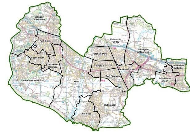 The Boundary Commission has suggested redrawing the electoral map of Fareham Borough Council
