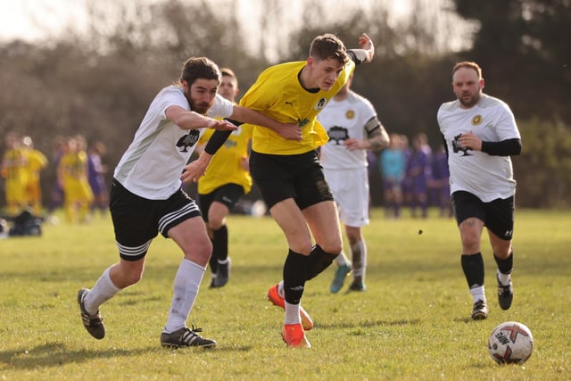 Pompey Chimes (white) v Sarisbury Spartans. Picture by Kevin Shipp