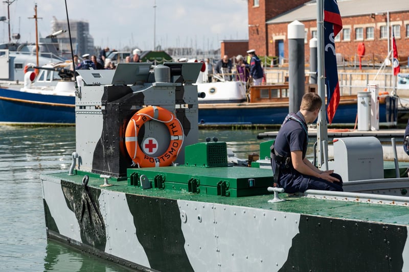Visiting the Landing Craft F8, used in the Falklands Conflict. Picture: Mike Cooter (08042023)