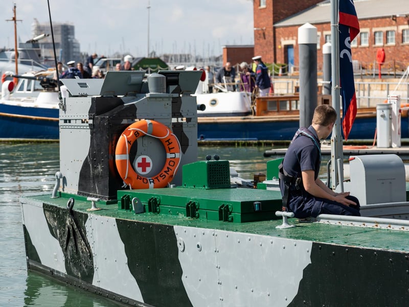 Visiting the Landing Craft F8, used in the Falklands Conflict. Picture: Mike Cooter (08042023)