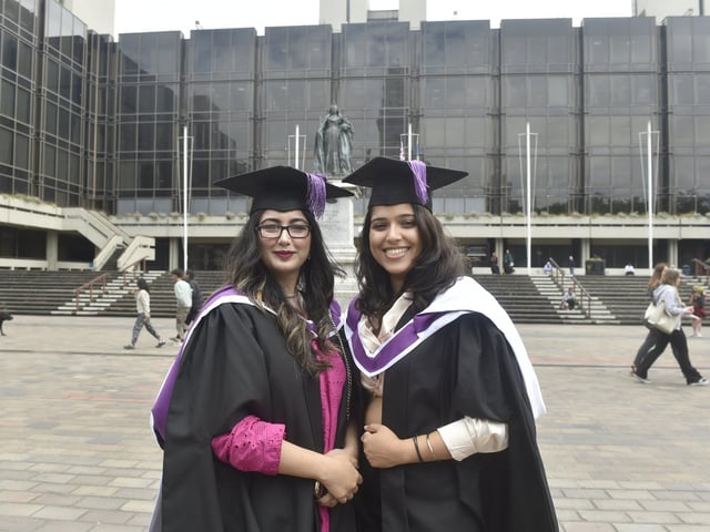 Portsmouth University students graduating on Tuesday, July 16, 2024, in The School of Education, Languages and Linguistics.Picture: Sarah Standing (160724-7164)
