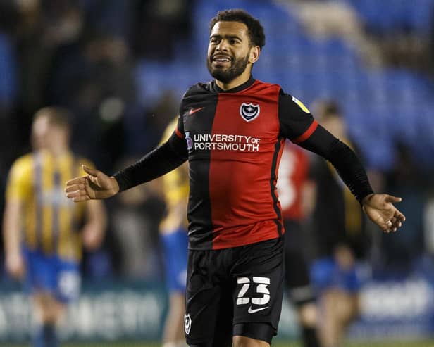 Louis Thompson scored his first Pompey goal for Shrewsbury. Picture: Daniel Chesterton/phcimages.com