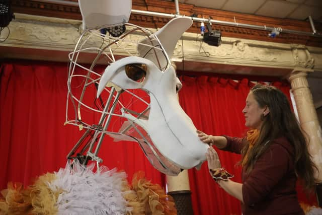 A five-metre-tall fox puppet will be touring Gosport soon. Picture: Historic England/PA Wire.