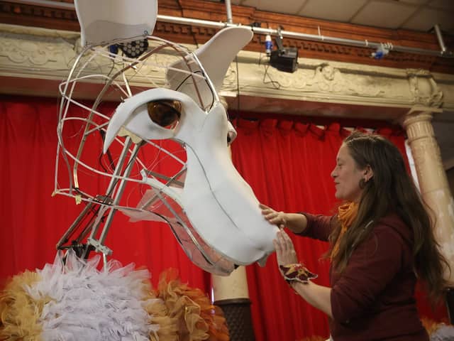A five-metre-tall fox puppet will be touring Gosport soon. Picture: Historic England/PA Wire.