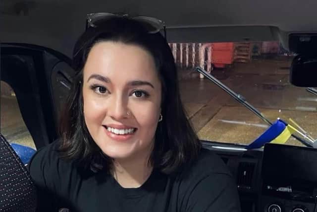 Liberty Rose, a 27-year-old nursing student who lives in Emsworth, Hampshire, and has visited Ukraine in the 12 months since the war started Picture: Liberty Rose/PA Wire