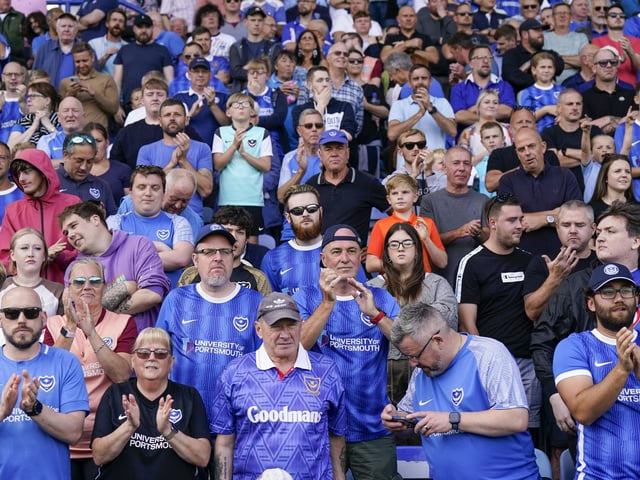 The game was Pompey's second home fixture in five days