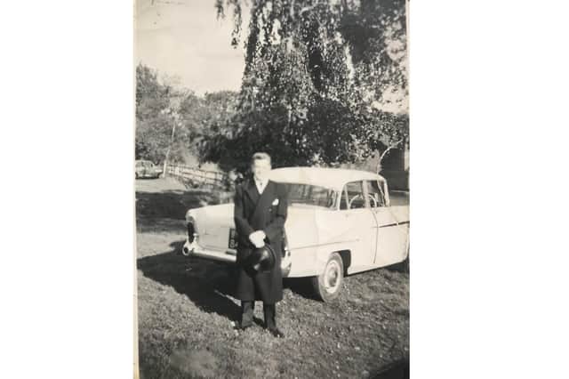 Funeral director Nick Carter, from Fareham, is encouraging others into the career after he followed in his father Ron's footsteps. Pictured: An old picture of Ron working as a funeral director