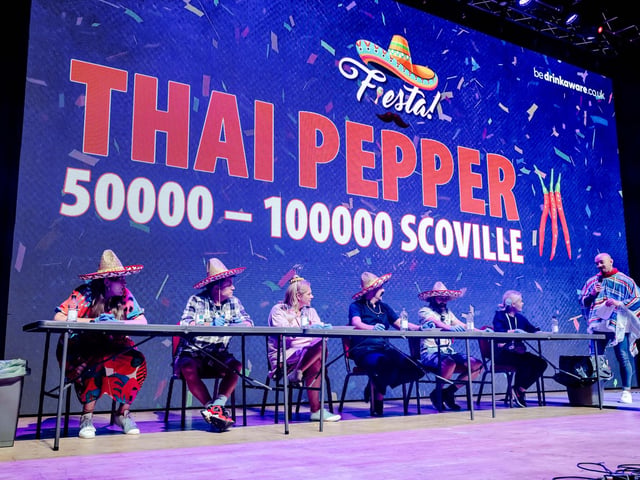 Pictured is: The chilli eating contest.

Picture: Keith Woodland